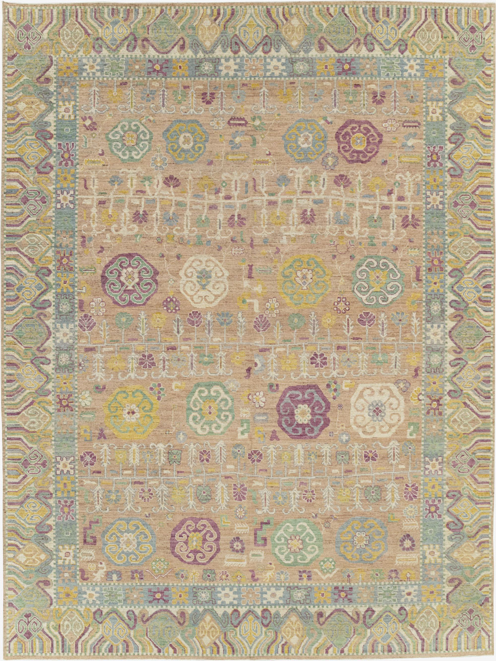 Modern East Turkestan Khotan Room Size Carpet, No.31716 - Galerie Shabab