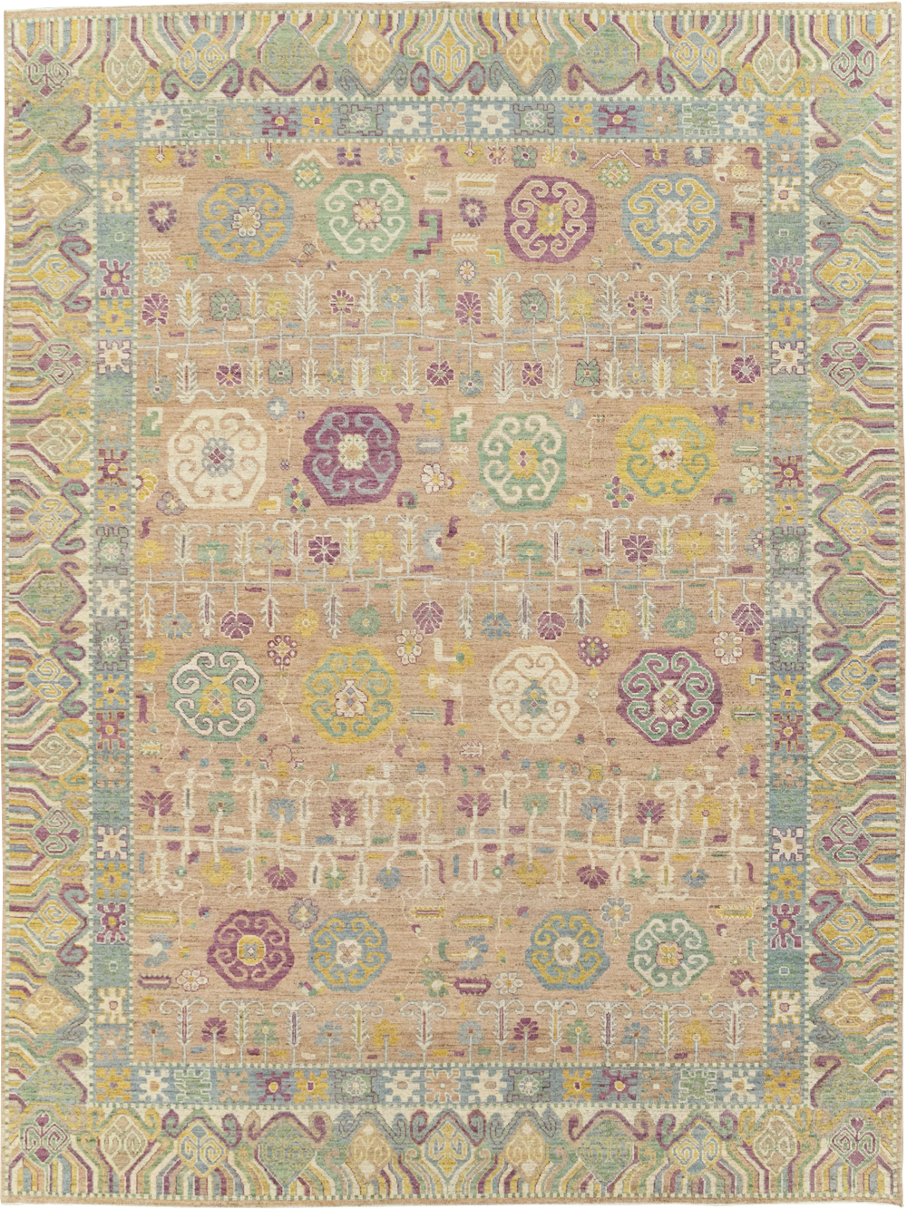 Modern East Turkestan Khotan Room Size Carpet, No.31716 - Galerie Shabab