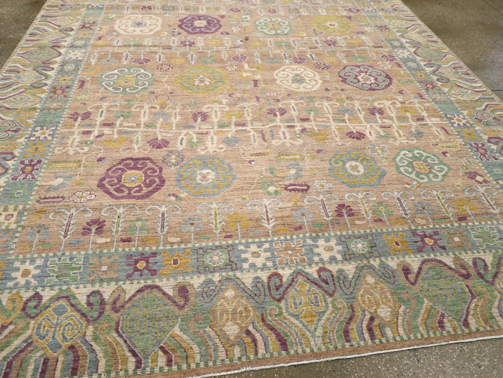 Modern East Turkestan Khotan Room Size Carpet, No.31716 - Galerie Shabab