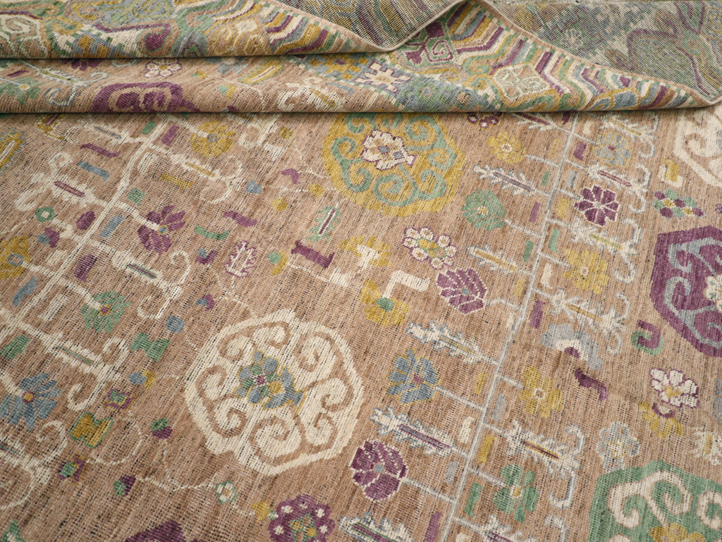 Modern East Turkestan Khotan Room Size Carpet, No.31716 - Galerie Shabab