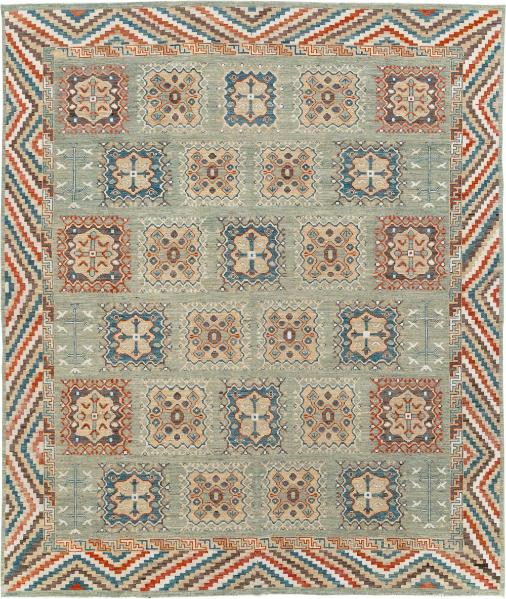 Modern East Turkestan Khotan Small Room Size Carpet, No.31717 - Galerie Shabab