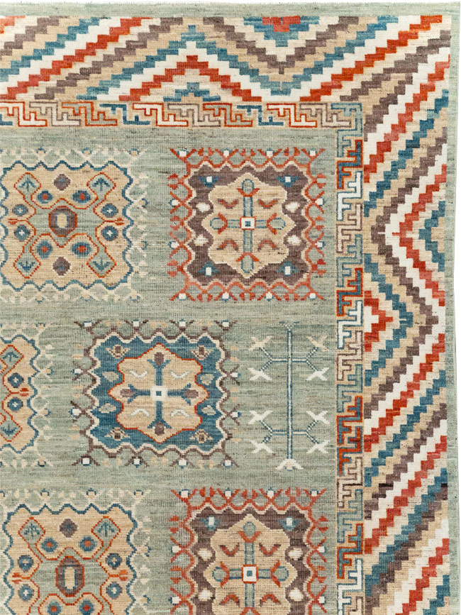 Modern East Turkestan Khotan Small Room Size Carpet, No.31717 - Galerie Shabab