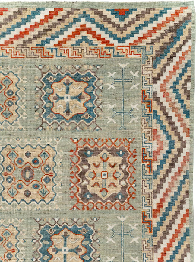 Modern East Turkestan Khotan Small Room Size Carpet, No.31717 - Galerie Shabab