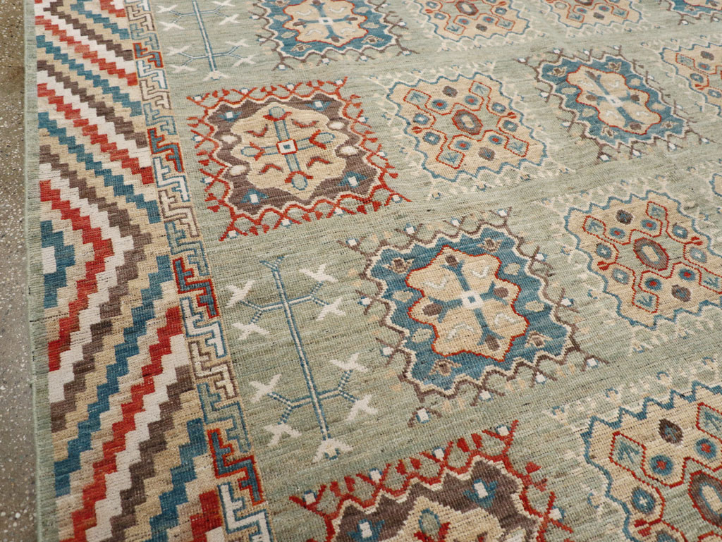 Modern East Turkestan Khotan Small Room Size Carpet, No.31717 - Galerie Shabab