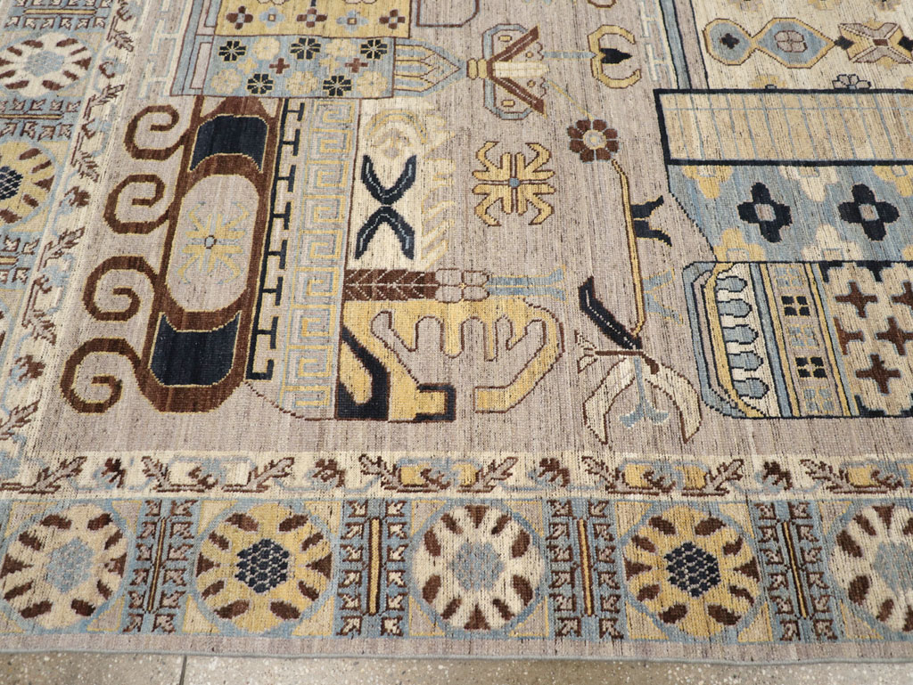 Modern East Turkestan Khotan Room Size Carpet, No.31718 - Galerie Shabab