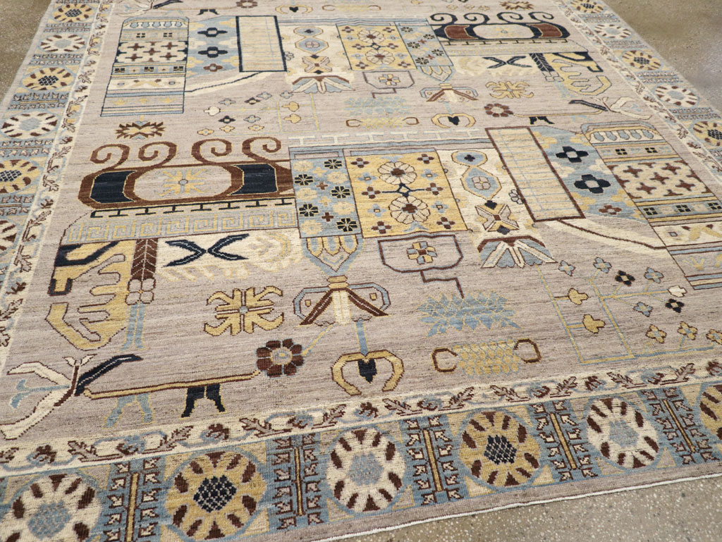 Modern East Turkestan Khotan Room Size Carpet, No.31718 - Galerie Shabab