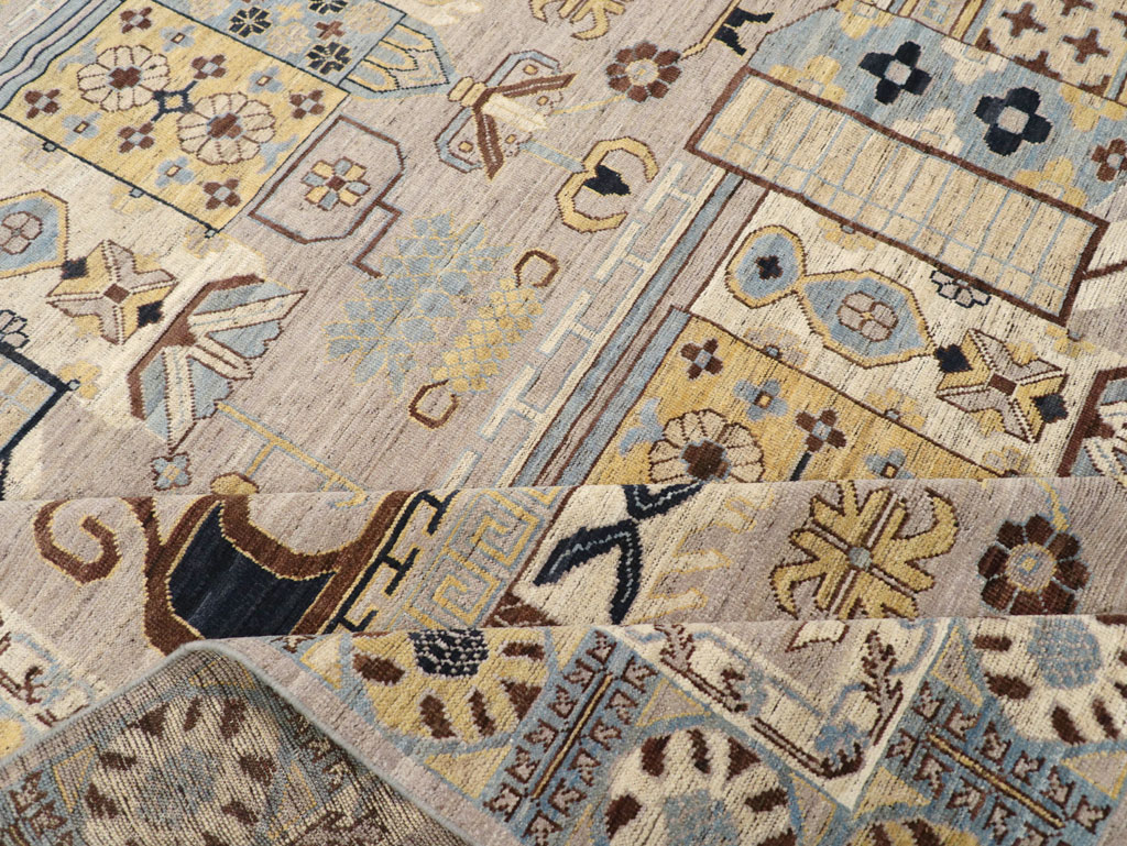 Modern East Turkestan Khotan Room Size Carpet, No.31718 - Galerie Shabab