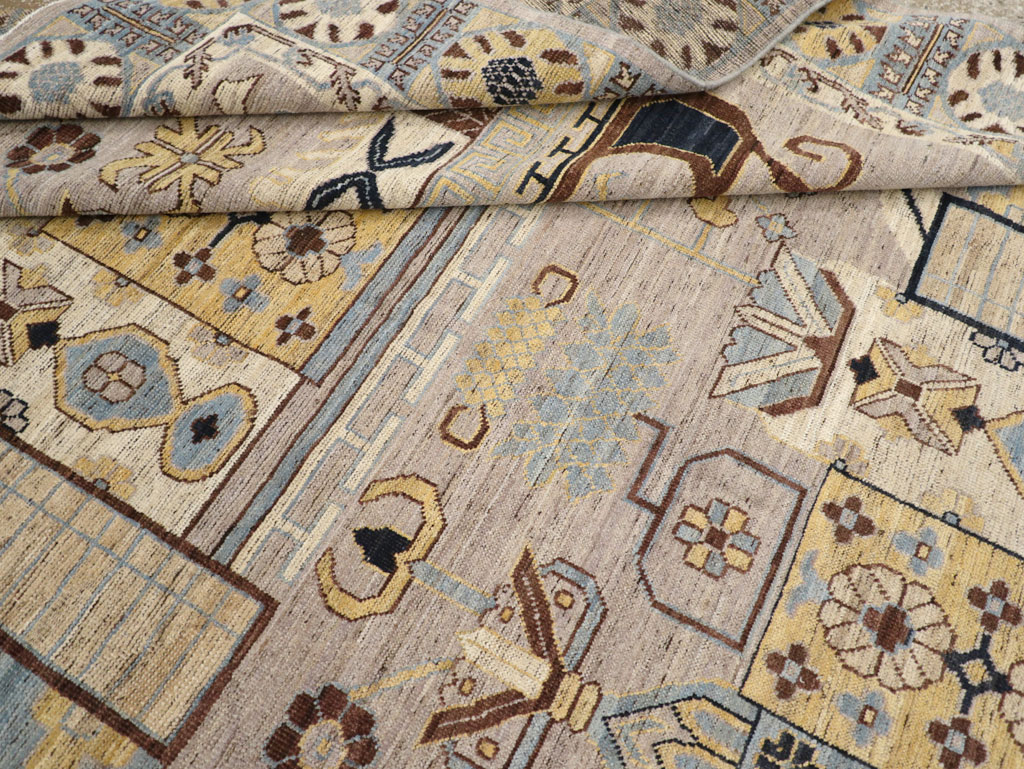 Modern East Turkestan Khotan Room Size Carpet, No.31718 - Galerie Shabab