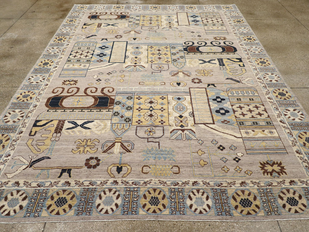 Modern East Turkestan Khotan Room Size Carpet, No.31718 - Galerie Shabab