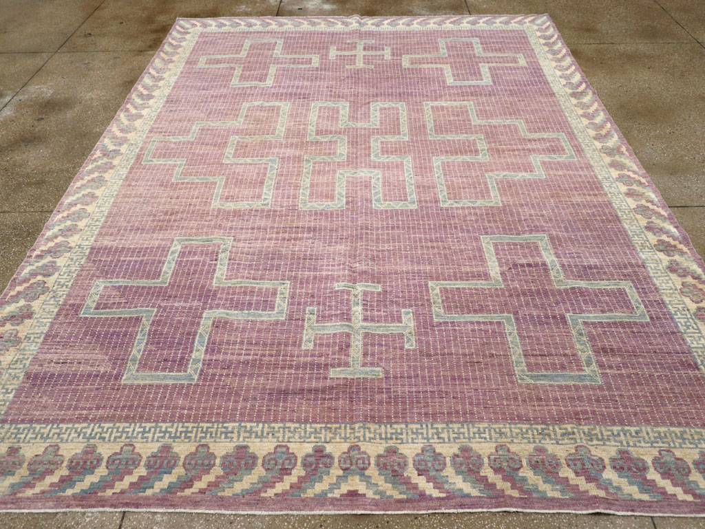 Modern African Tuareg Inspired East Turkestan Khotan Room Size Carpet, No.31720 - Galerie Shabab