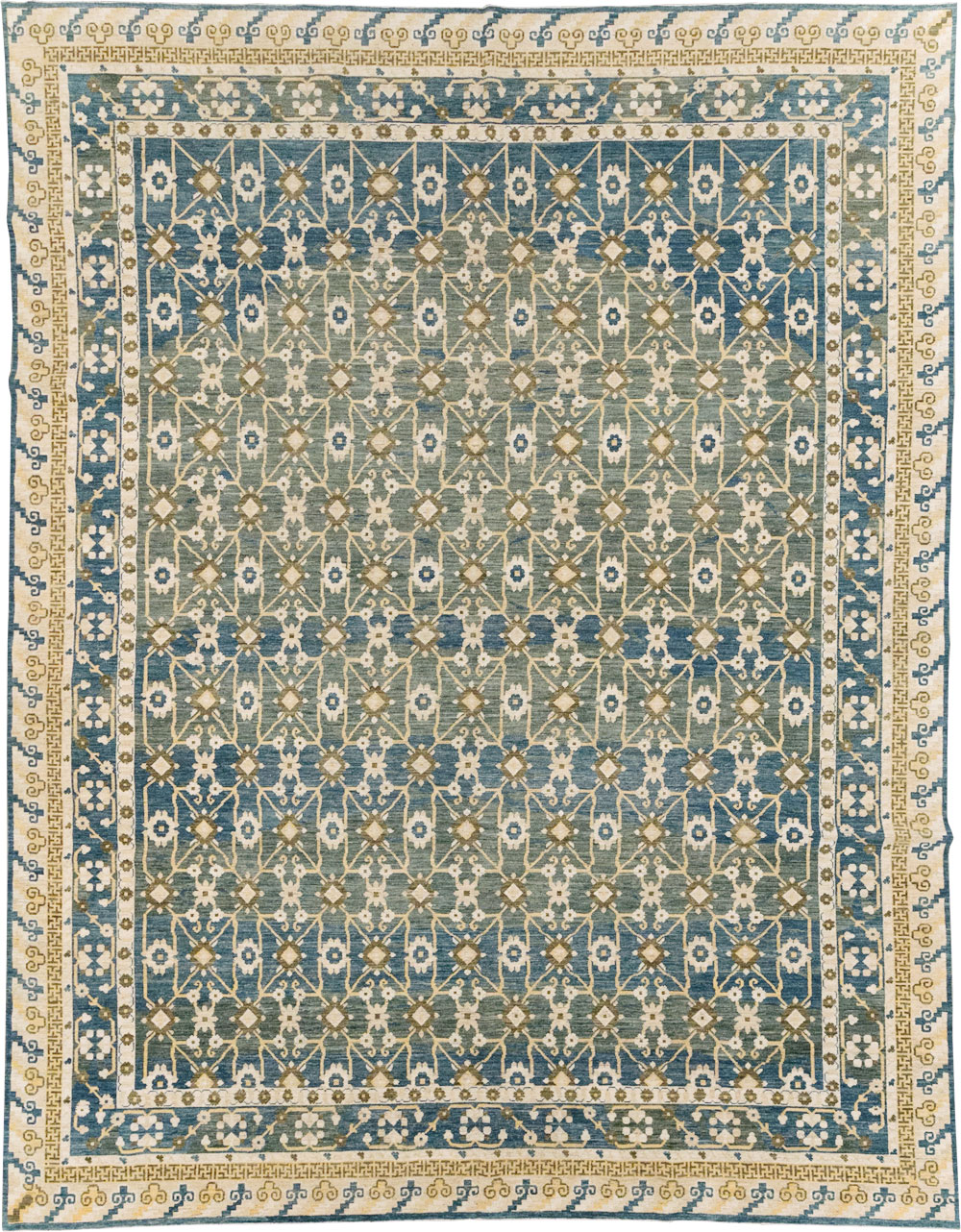 Modern East Turkestan Khotan Large Room Size Carpet, No.31721 - Galerie Shabab