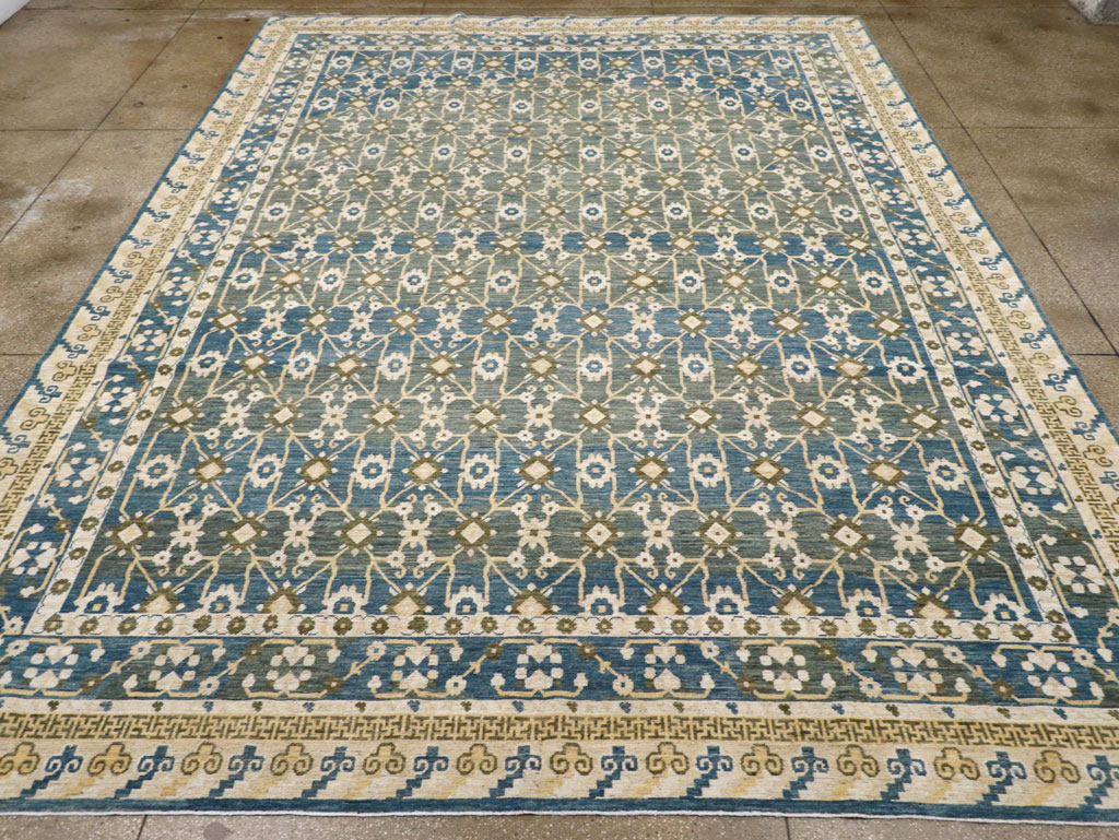 Modern East Turkestan Khotan Large Room Size Carpet, No.31721 - Galerie Shabab