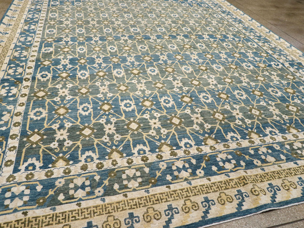 Modern East Turkestan Khotan Large Room Size Carpet, No.31721 - Galerie Shabab
