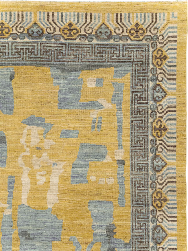Modern East Turkestan Khotan Room Size Carpet, No.31722 - Galerie Shabab