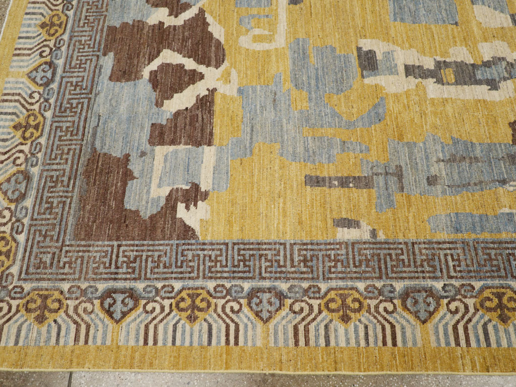 Modern East Turkestan Khotan Room Size Carpet, No.31722 - Galerie Shabab