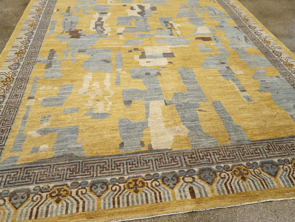 Modern East Turkestan Khotan Room Size Carpet, No.31722 - Galerie Shabab