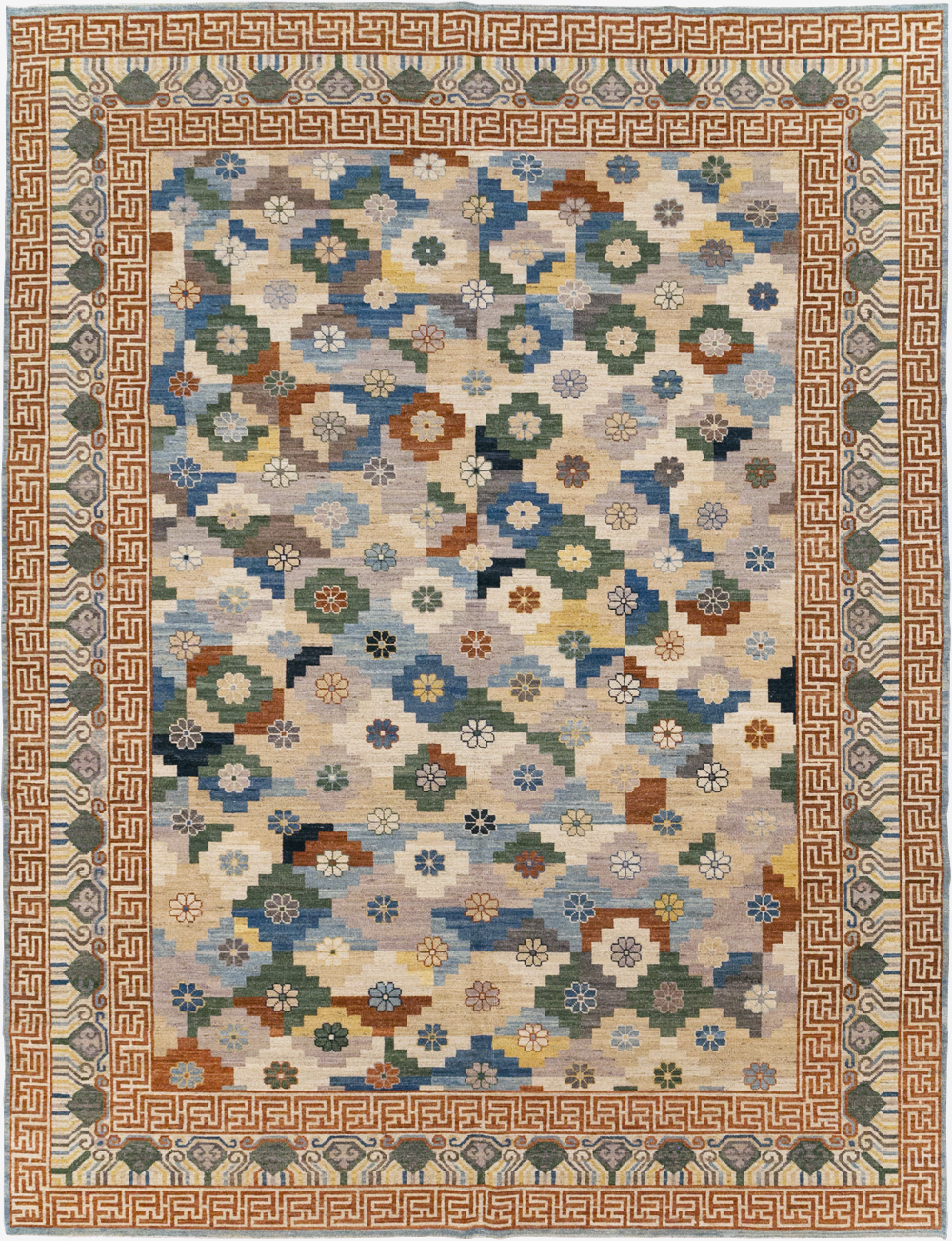 Modern East Turkestan Khotan Room Size Carpet, No.31725 - Galerie Shabab