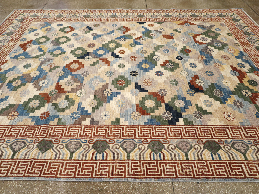 Modern East Turkestan Khotan Room Size Carpet, No.31725 - Galerie Shabab
