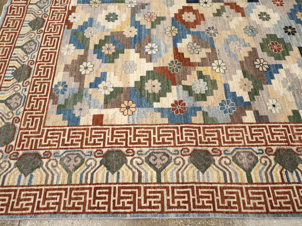 Modern East Turkestan Khotan Room Size Carpet, No.31725 - Galerie Shabab