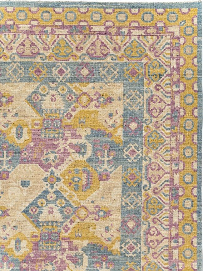 Modern East Turkestan Khotan Room Size Carpet, No.31728 - Galerie Shabab