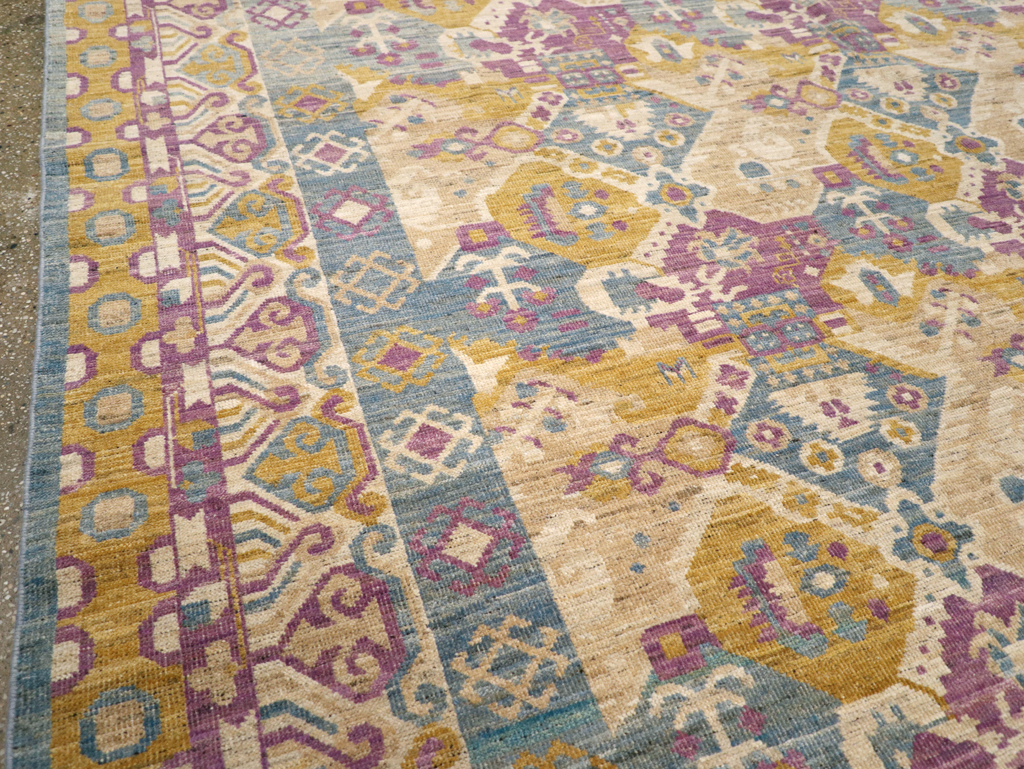 Modern East Turkestan Khotan Room Size Carpet, No.31728 - Galerie Shabab