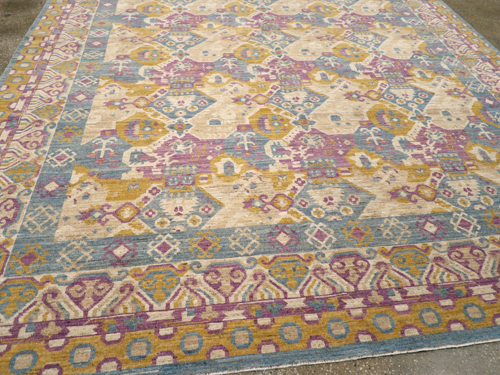 Modern East Turkestan Khotan Room Size Carpet, No.31728 - Galerie Shabab