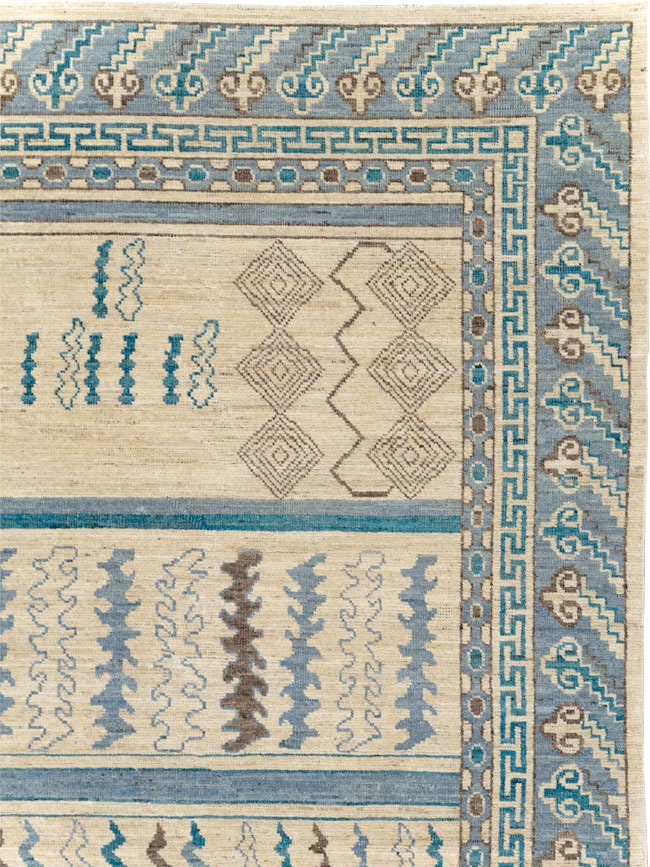 Modern East Turkestan Khotan Room Size Carpet, No.31729 - Galerie Shabab