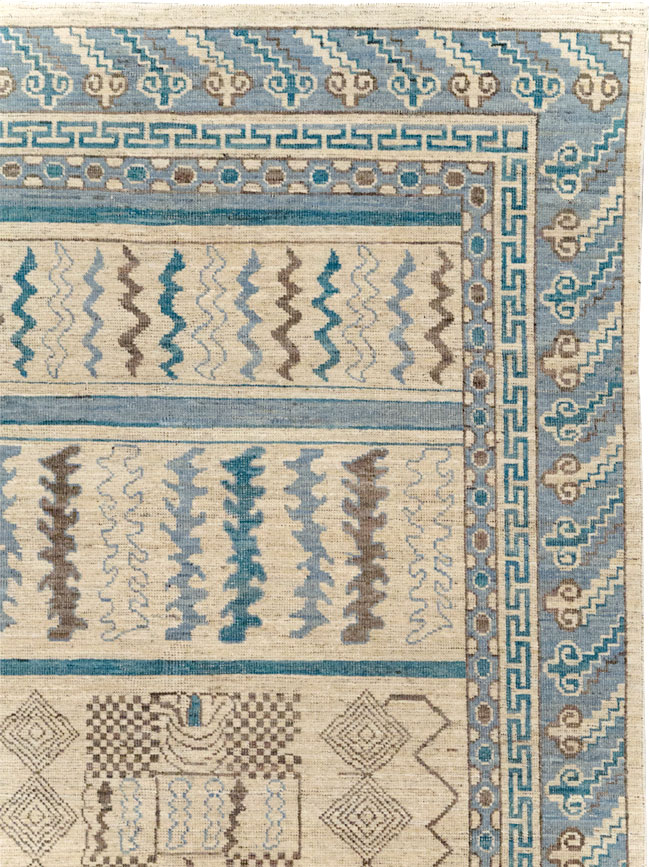 Modern East Turkestan Khotan Room Size Carpet, No.31729 - Galerie Shabab