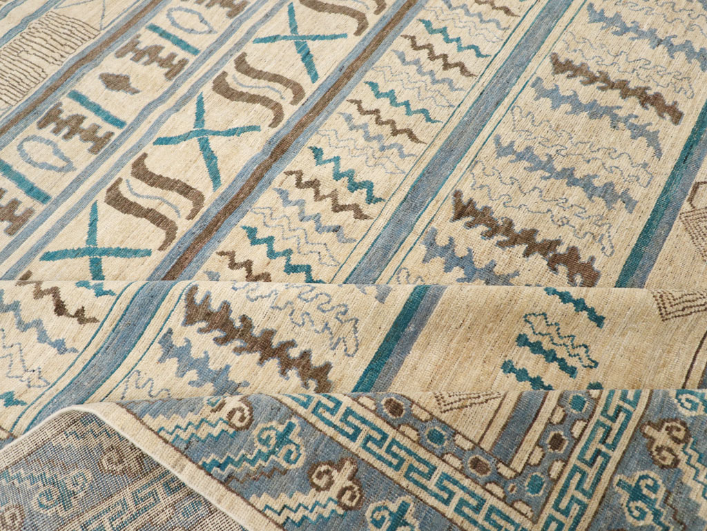 Modern East Turkestan Khotan Room Size Carpet, No.31729 - Galerie Shabab