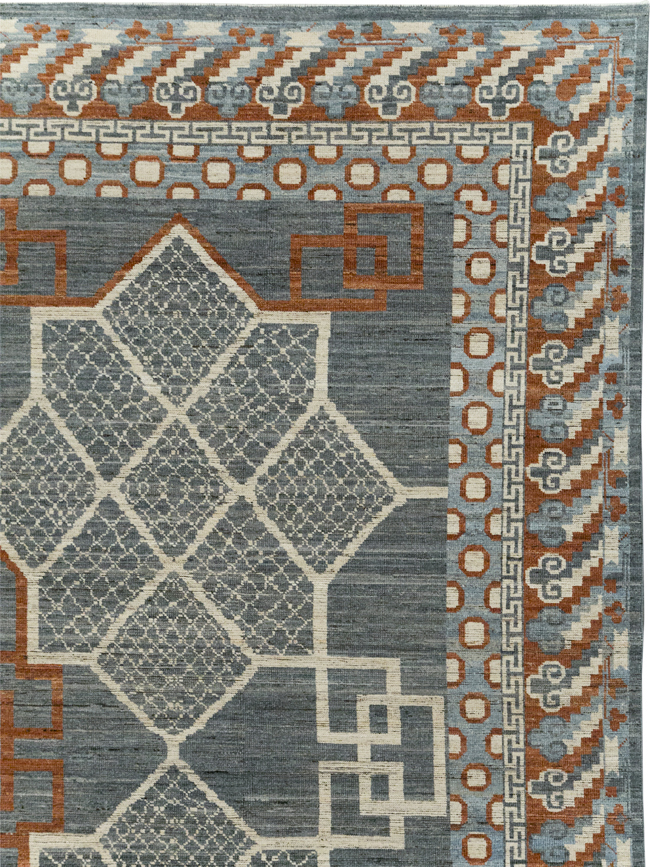 Modern East Turkestan Khotan Room Size Carpet, No.31730 - Galerie Shabab