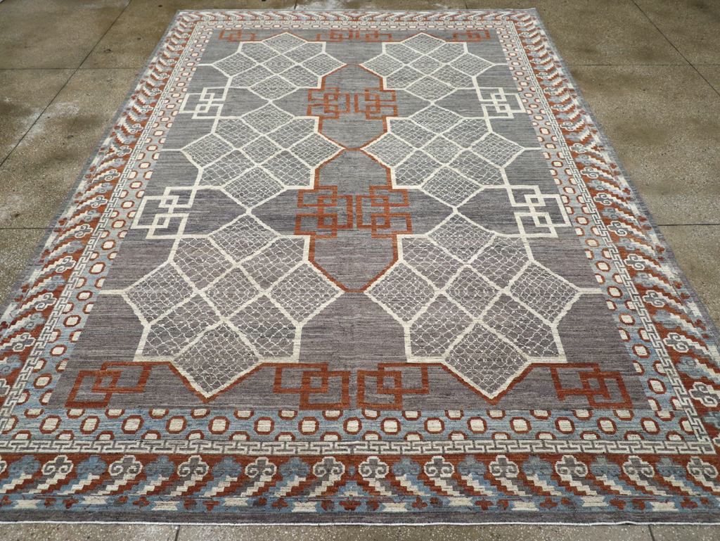 Modern East Turkestan Khotan Room Size Carpet, No.31730 - Galerie Shabab