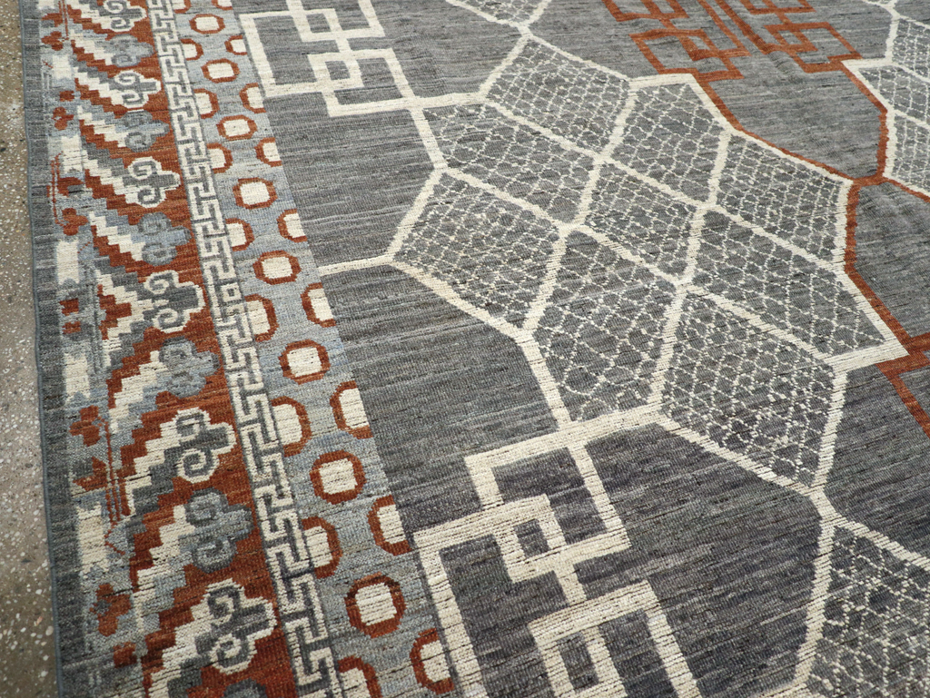 Modern East Turkestan Khotan Room Size Carpet, No.31730 - Galerie Shabab