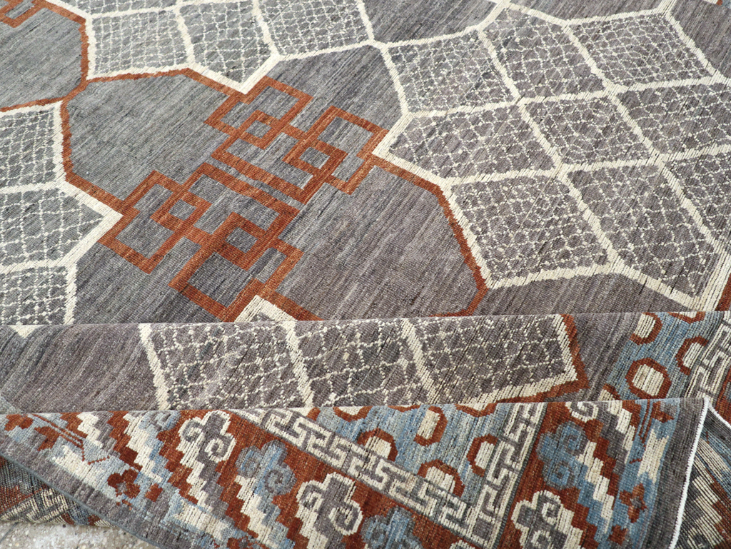 Modern East Turkestan Khotan Room Size Carpet, No.31730 - Galerie Shabab