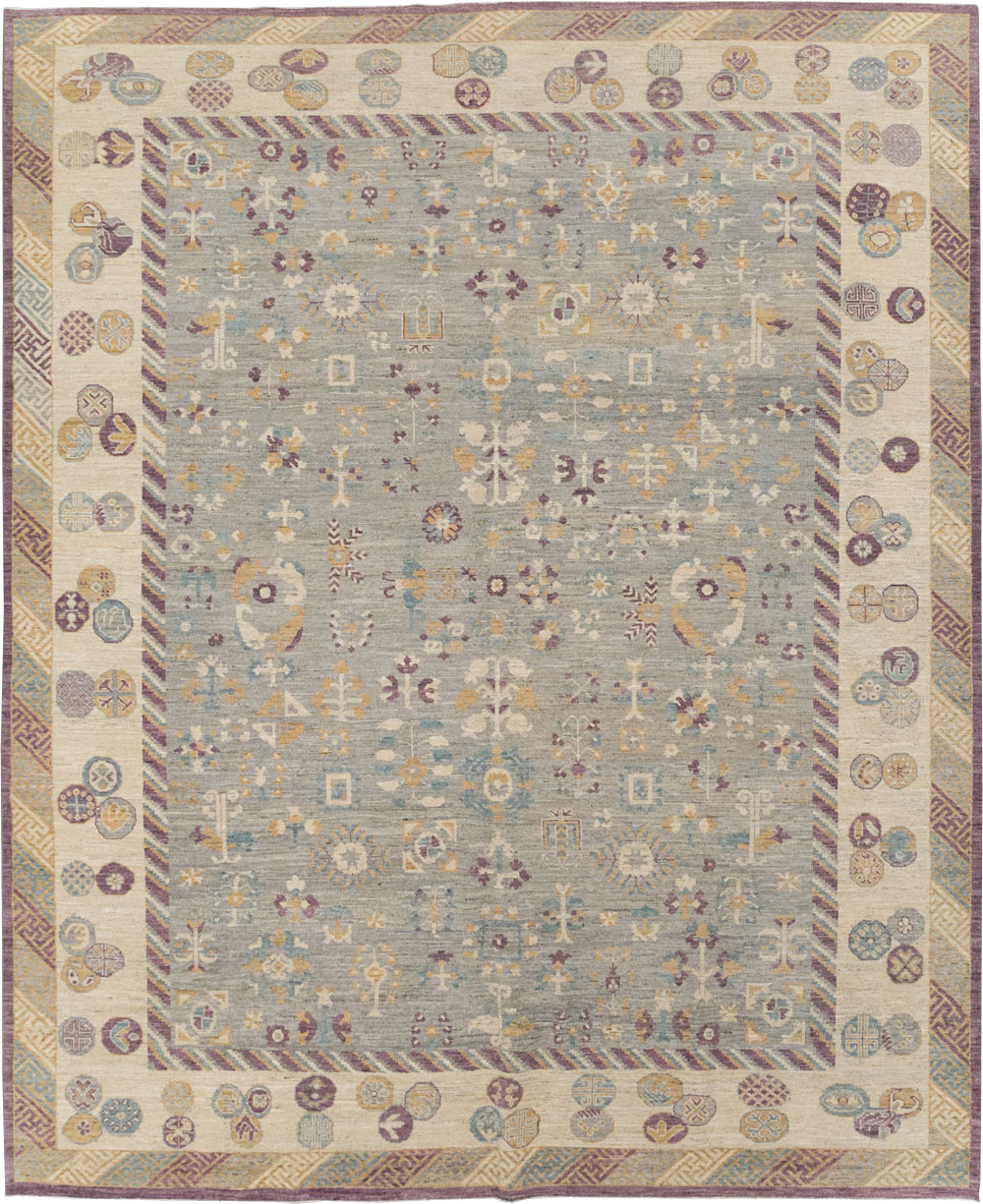 Modern East Turkestan Khotan Room Size Carpet, No.31731 - Galerie Shabab