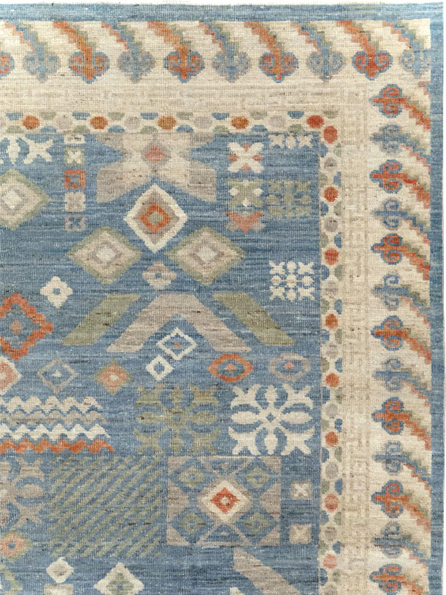 Modern East Turkestan Khotan Small Room Size Carpet, No.31734 - Galerie Shabab