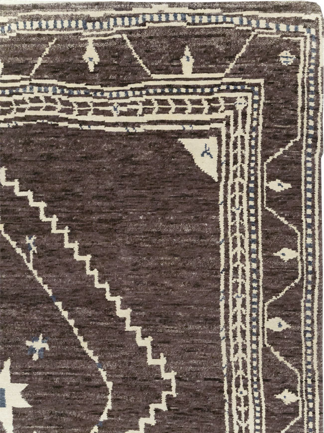 Tribal Style Modern Indian Agra Small Room Size Carpet, No.31737 - Galerie Shabab