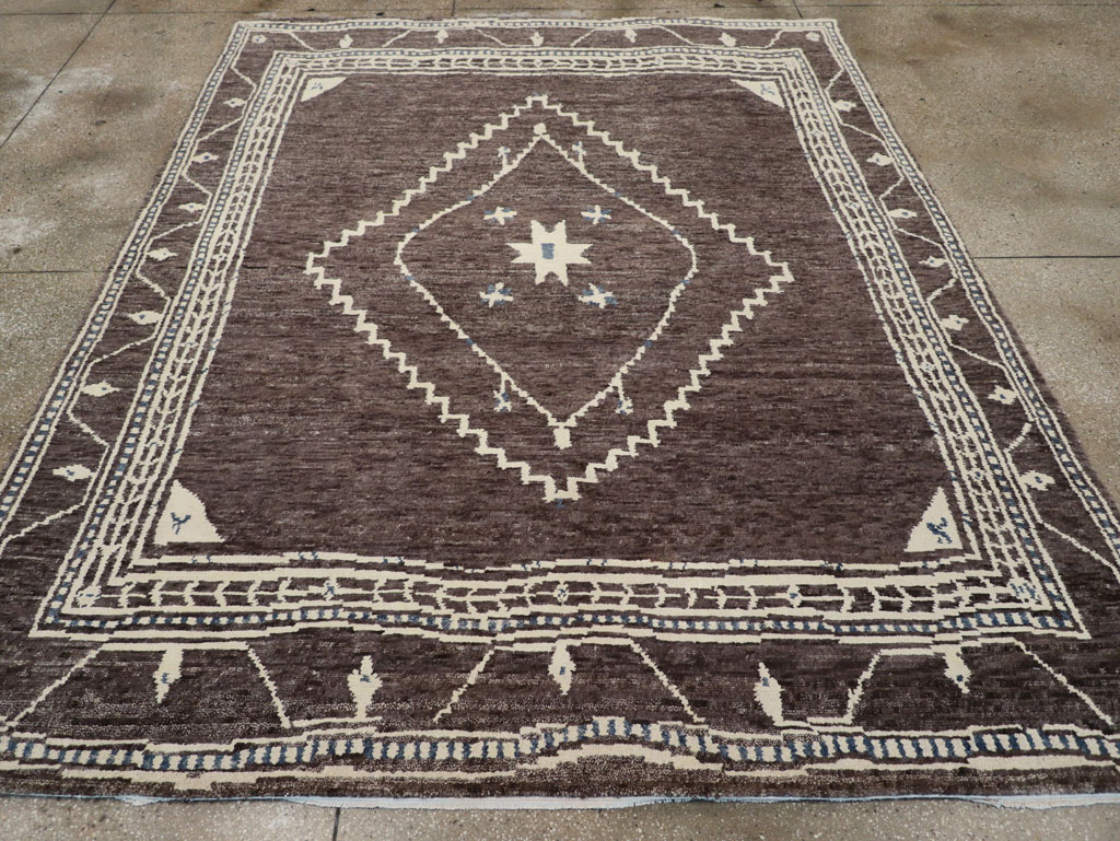 Tribal Style Modern Indian Agra Small Room Size Carpet, No.31737 - Galerie Shabab