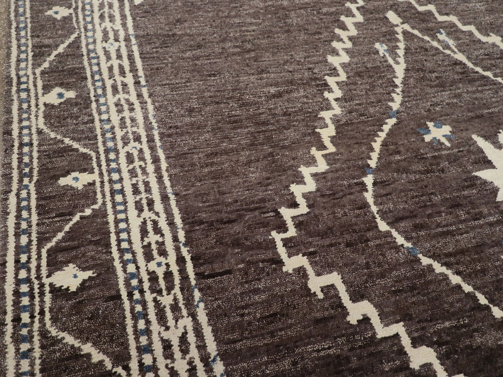 Tribal Style Modern Indian Agra Small Room Size Carpet, No.31737 - Galerie Shabab