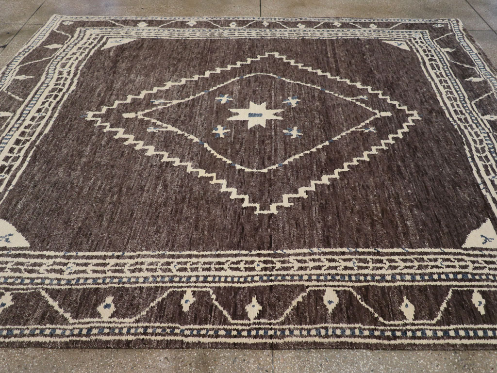 Tribal Style Modern Indian Agra Small Room Size Carpet, No.31737 - Galerie Shabab