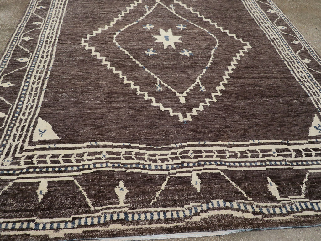 Tribal Style Modern Indian Agra Small Room Size Carpet, No.31737 - Galerie Shabab