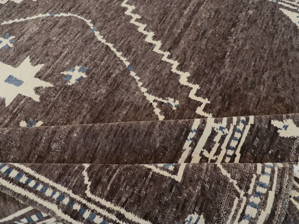 Tribal Style Modern Indian Agra Small Room Size Carpet, No.31737 - Galerie Shabab