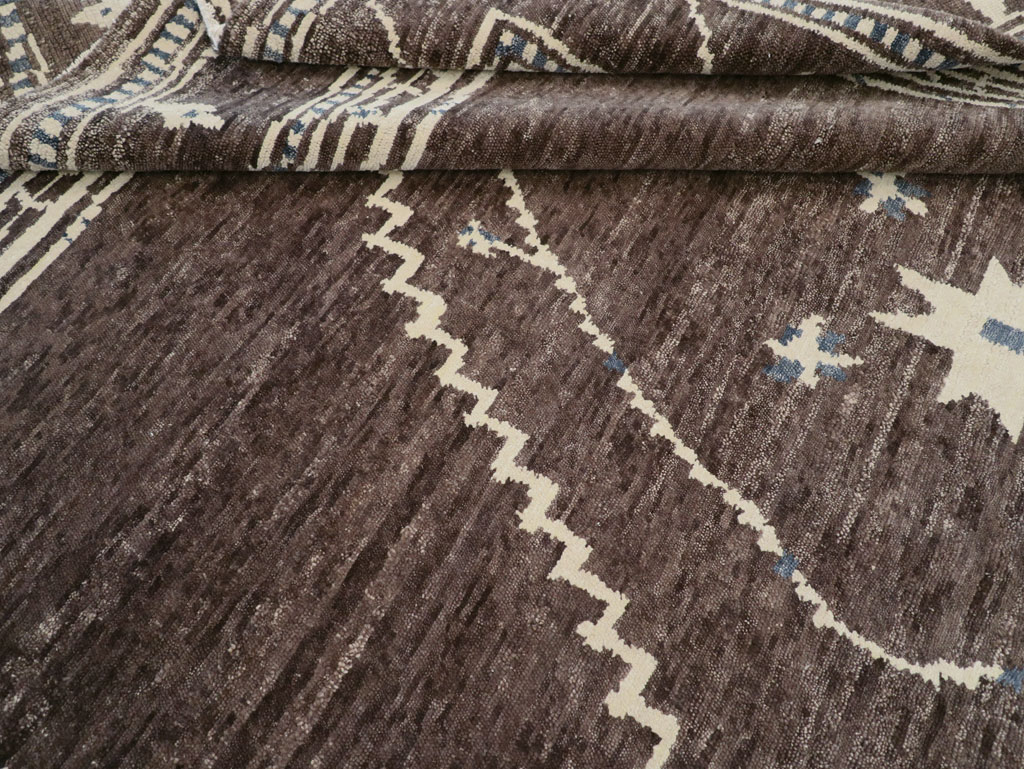 Tribal Style Modern Indian Agra Small Room Size Carpet, No.31737 - Galerie Shabab