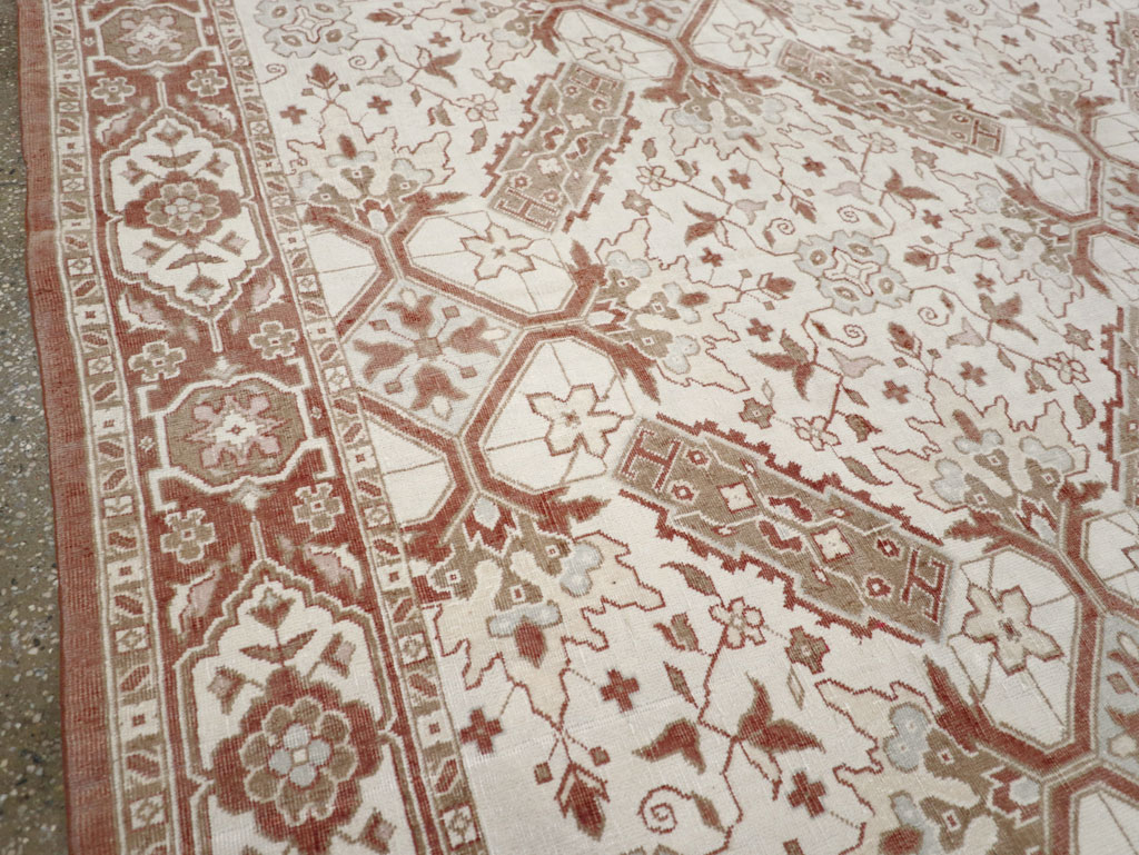 Vintage Indian Cotton Agra Small Room Size Carpet, No.31739 - Galerie Shabab