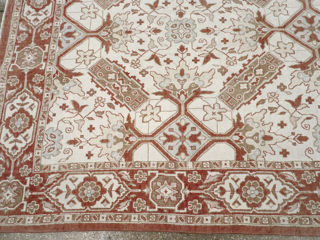 Vintage Indian Cotton Agra Small Room Size Carpet, No.31739 - Galerie Shabab