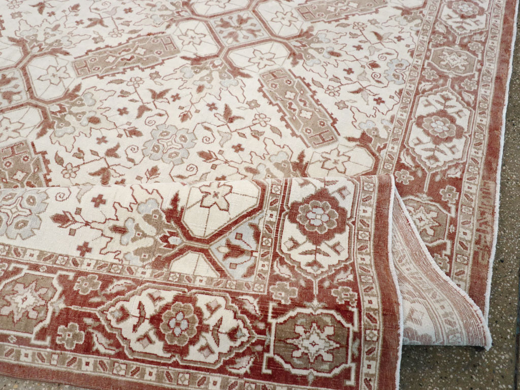 Vintage Indian Cotton Agra Small Room Size Carpet, No.31739 - Galerie Shabab