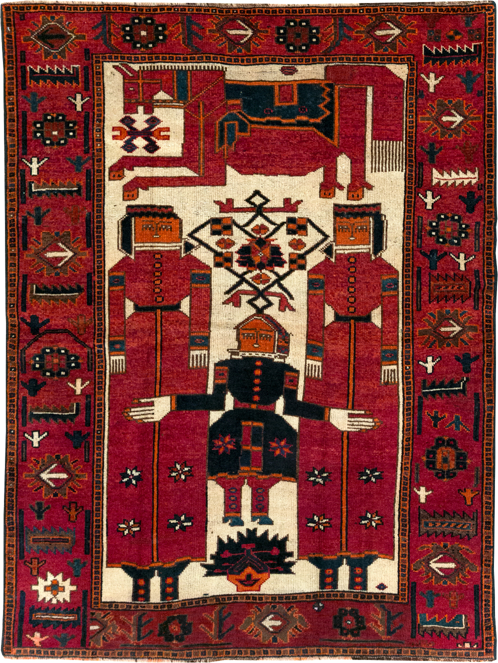 Vintage Bakhtiari Pictorial Rug, No.31746 - Galerie Shabab