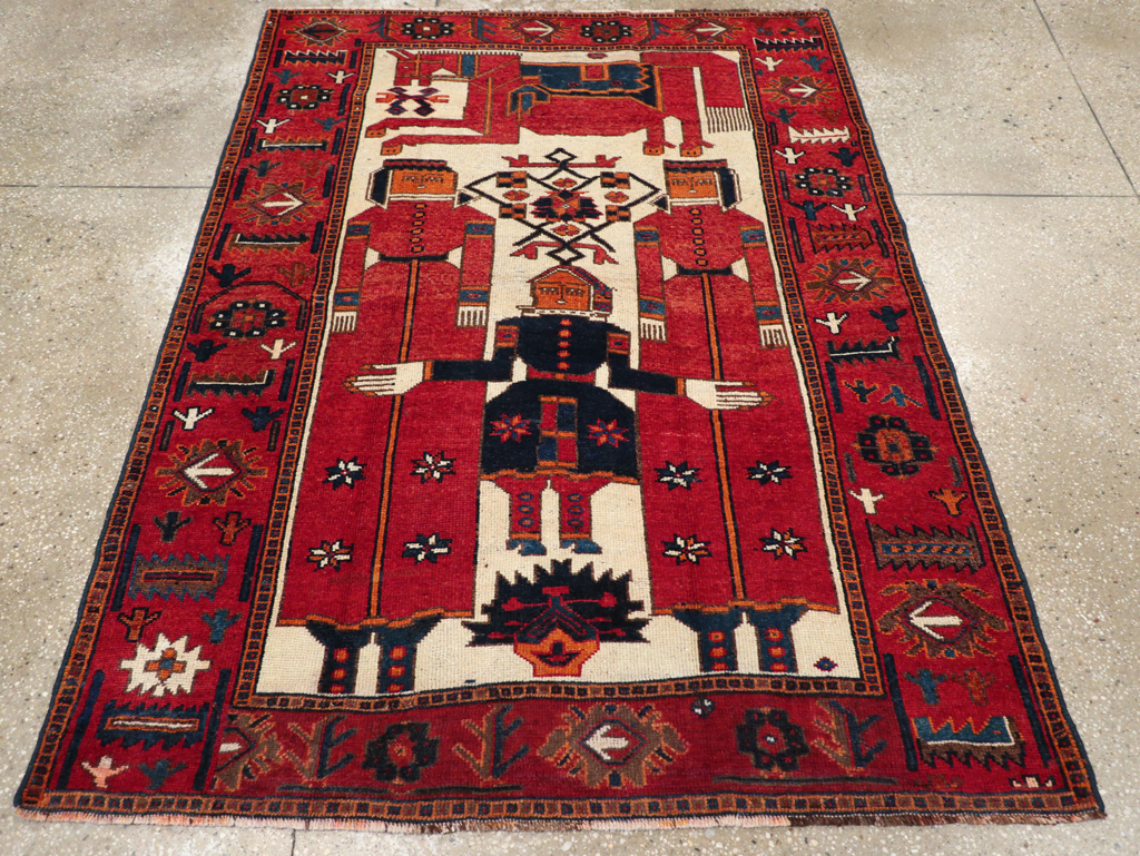 Vintage Bakhtiari Pictorial Rug, No.31746 - Galerie Shabab