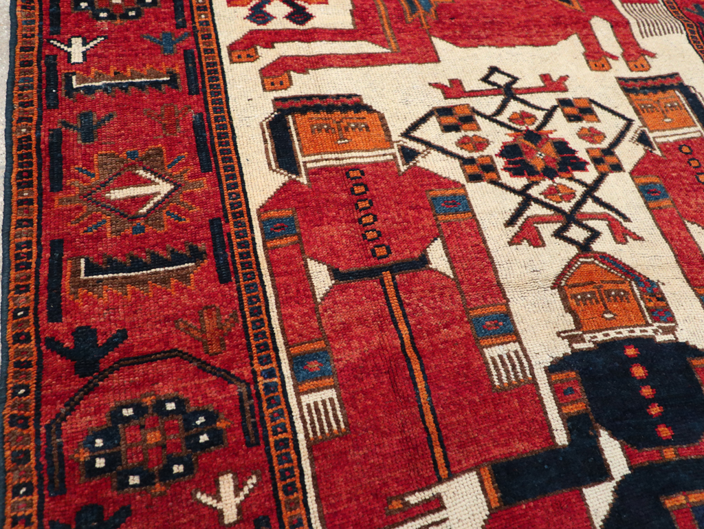 Vintage Bakhtiari Pictorial Rug, No.31746 - Galerie Shabab