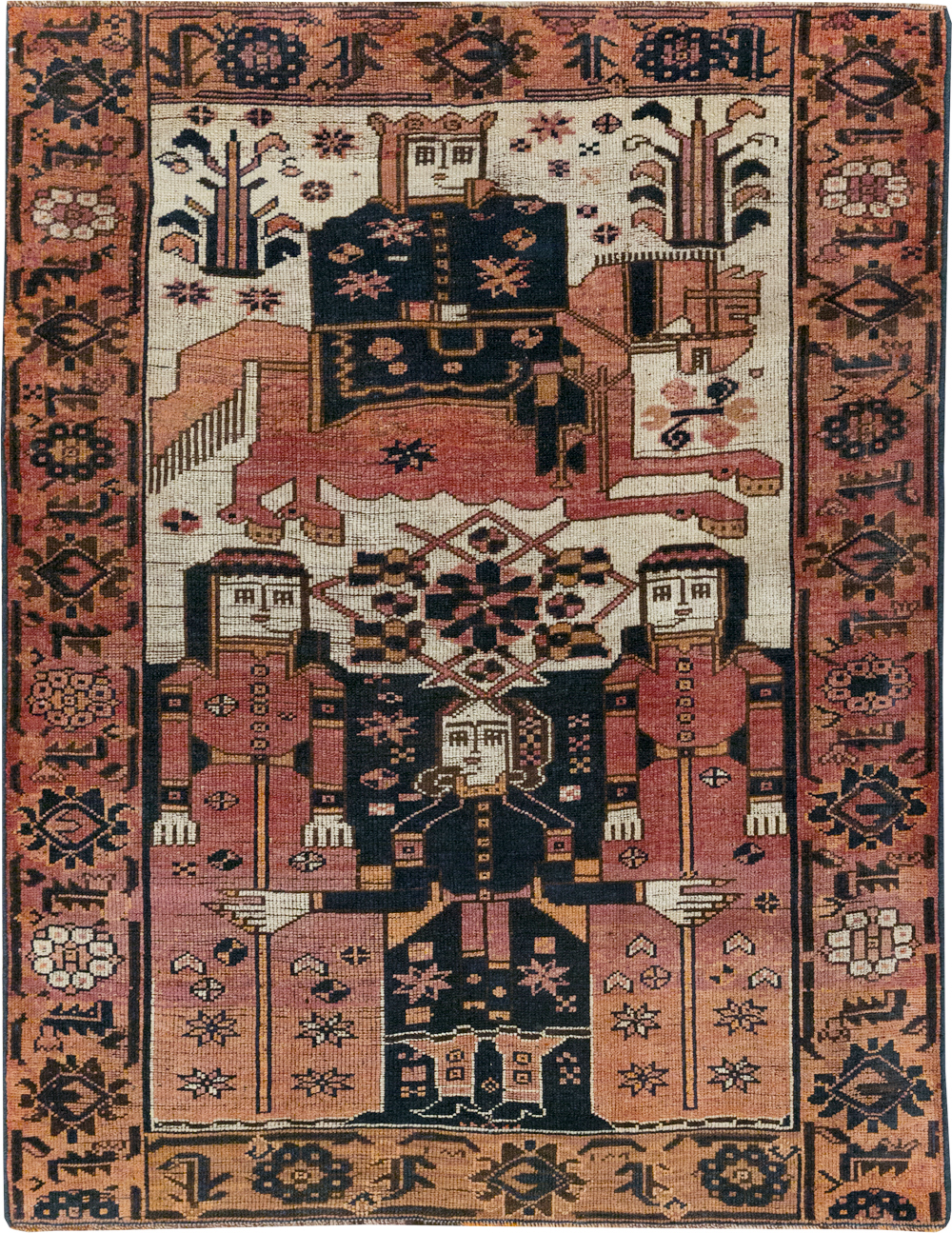 Vintage Persian Bakhtiari Rug, No.31747 - Galerie Shabab