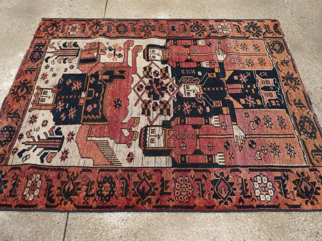 Vintage Persian Bakhtiari Rug, No.31747 - Galerie Shabab